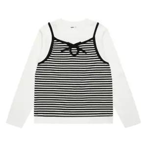 소이 세이브존04 스트라이프 조끼 레이어드티  레이어드티 24F3465