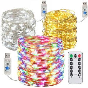 USB 200LED 줄 장식 조명 크리스마스 벽 트리 전구 등