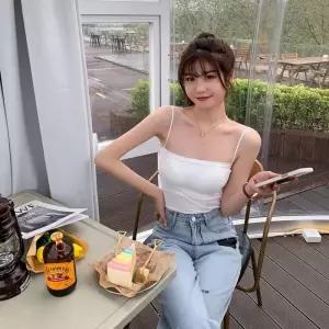 ONM 여성 올인원나시 노오아이어 끈 브라탑 끈나시 캐미솔