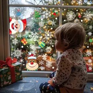 [이소품]크리스마스 데코스티커 창문스티커 대용량 2종