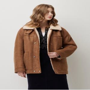 [AK플라자] [시슬리] 더블 페이크 레더 무스탕 sale33561