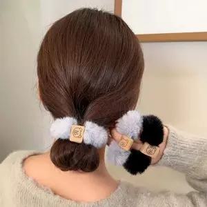[하프클럽/]패션 헤어끈세트 귀여운 인조 포니테일 헤어밴드