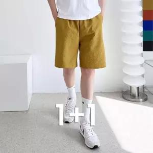 빅사이즈 캐쥬얼반바지 봄 츄리닝 가을 반바지 밴딩 (WFJ4YOU)