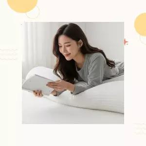 임산부용 숙면용 바디필로우 일자형 베개 롱쿠션 누빔