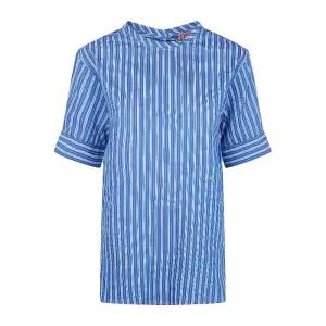 N21 스트라이프 라운드넥 캔버스 블라우스 G102 1520 RD11