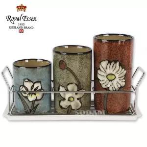 소담 3단수저통 도자기수저통 다용도통 물받이수저꽂이 다용도꽂이