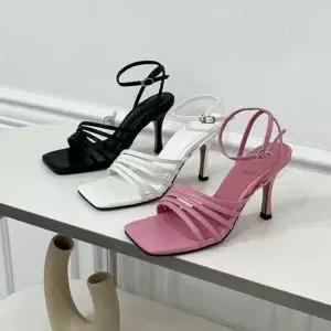 여성 여름 발목 스트랩 슬링백 힐 샌들 굽높이 8.5cm 슬링백샌들 여름샌들 여성샌들