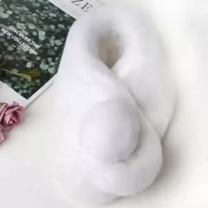 따듯해 퍼 템 목도리 털 여자 방울 자석 페이크퍼 겨울 머플러 여성