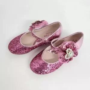 LED 큐빅끈 여아구두 글리터 키즈신발 (160만 가능)