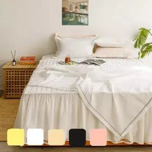 [콩심팥심]샤를 시어서커 누빔이불베개세트 Q 허니베이지 단품