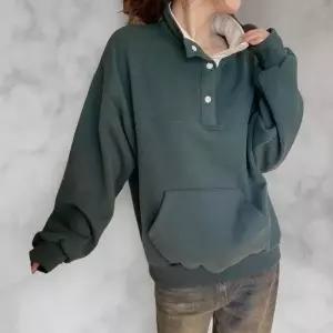 [다잇템] 여성 보온 콘트라스트 스냅넥 빅사이즈 맨투맨_24013944_588872