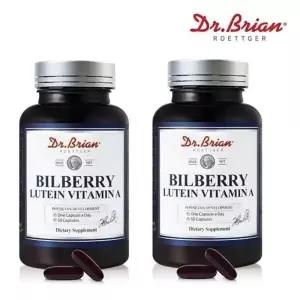 닥터브라이언 빌베리 루테인 비타민A 60캡슐 1+1총120캡슐 눈피로 마리골드 어두운 곳