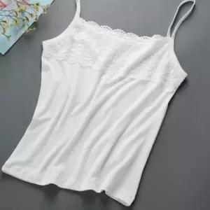 면 여성 여자 끈나시 레이스 기본 민소매 이너 나시티 (WFKBAIW)