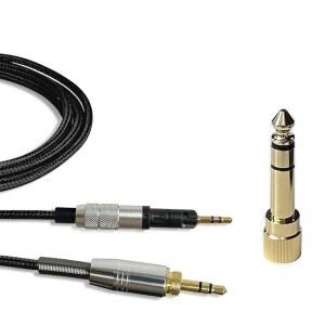 [미국배송] 오디오 테크니카 ATH-M50X와 호환되는 6.5피트 코드 교체 ATH-M50X ATH-M40X ATH-M70X 헤드폰과 1/4 어댑터 AUX ADUIO 포함