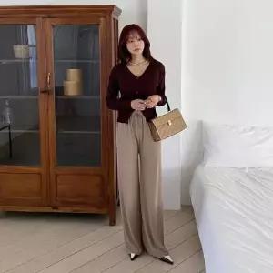 골덴바지 여성반바지 치마바지 슬랙스여성바지 여 (WFKEOCQ)