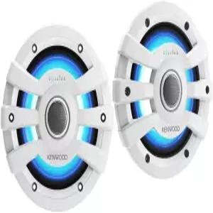 켄우드 XM65WL 6.5인치 2방향 해상 및 파워스포츠 동축 스피커 쌍(화이트)