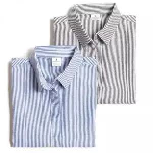 [골드스마일]남성용 헨리넥 반팔 시어서커 스트라이프 셔츠 여름 남자 체크 셔츠