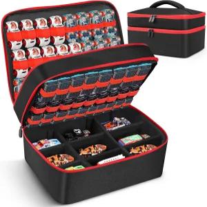 핫휠 자동차 몬스터 트럭 자동차와 호환되는 가방을 운반하는 TPCY 장난감 자동차. 미니 72대와 9대를