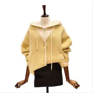 [롯데백화점]나인스텝 후드 레이어드 니트 자켓 N26NJ6102