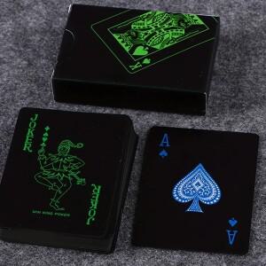 1세트-카드 방수 블랙 매트 놀이용 검은색 플라스틱 카드 보드 게임 카드 PVC 카드