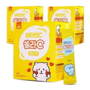 고려은단 비타민C 쏠라C 분말스틱 60포 3개 어린이 키즈 간식 D