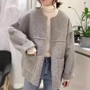 [룽스]뽀글이 양털 가디건 루즈핏 바람막이 간절기 자켓