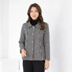 엄마옷 누비 스윗 울모직 체크 정장자켓 1GHJ25193 중년여성 마담 60 70대  빅사이즈 할머니