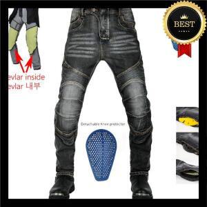 남성용 오토바이 바지 넓은 면적 아라미드 라이딩 투어링 무릎 케블라 모토크로스 보호 장비