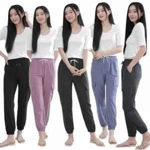 [라일리여성의류] Rly bns 여성 아이스 카고 조거 팬츠 건빵 밴딩