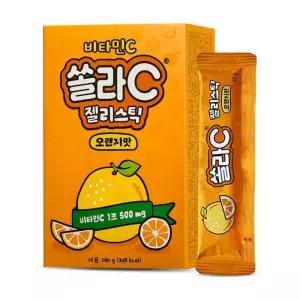 고려은단 비타민C 쏠라C 젤리스틱 오렌지맛 14포 1개 어린이 키즈 간식 G