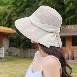 패턴 은창)링클 추천 리본타이 로맨틱 꾸안꾸 버킷햇-WFI00B7