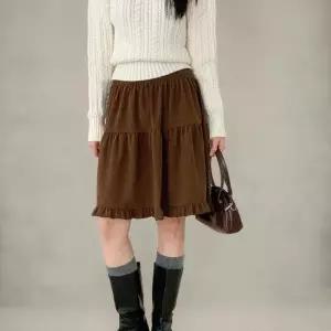 [다잇템] 여성 골덴 프릴 큰사이즈 후레아 FW 스커트_24155475_588872