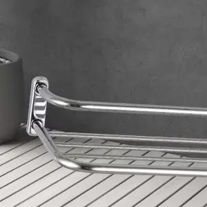 욕실 수납 선반 2단 스테인리스 수건 보관대 화장실 정리용 스탠드형 수납함