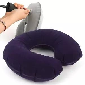 [콩심팥심]목베게에어 에어 목베개 네이비 목쿠션 목베게 베개 차량 여행용