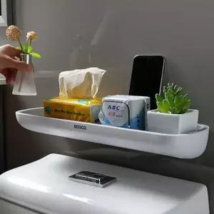 [골드스마일]욕실 변기 일자 수납선반 무타공 벽걸이 정리대 화장실 다용도 선반