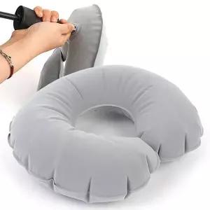 [콩심팥심]목베게에어 에어 목베개 그레이 목쿠션 목베게 베개 차량 여행용
