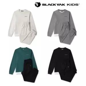 [롯데백화점]블랙야크 키즈 26년신상 신축성 좋은 간절기용 기본맨투맨세트 저지맨투맨세트 1BKSESV907