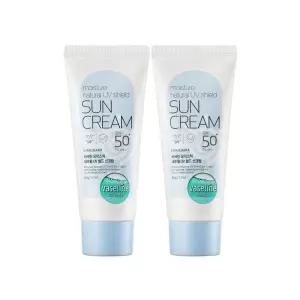 바세린 내추럴 UV 쉴드 선크림 60ml 2개 SPF50+ PA++++ 자외선차단++ 기능성