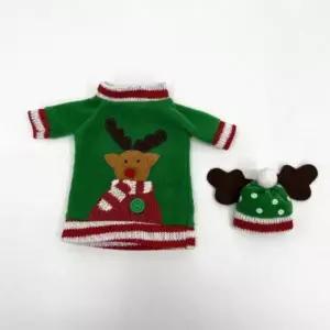 와인병 장식 루돌프 스타일 니트 모자 커버 보틀 데코레이션