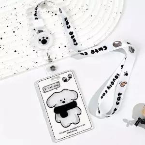 [골드스마일]투명 사원증 카드 케이스 목걸이줄 출입증 홀더 사원증투명지갑