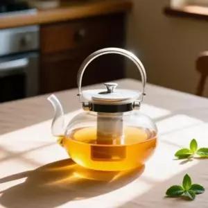 유리 주전자 이탈리안 디자인 차주전자 다용도 유리차