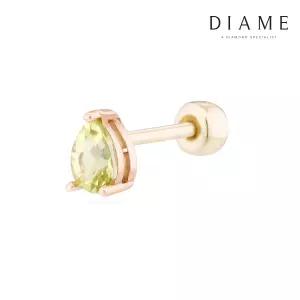 로즈 14K골드 페리도트 원석 피어싱(외짝) FGGE1145G2