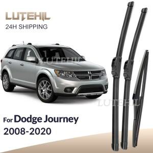 Dodge Journey 2008-2020 2009 와이퍼 전면 및 후면 블레이드 앞 유리 창 브러쉬 24 + 18 + 12