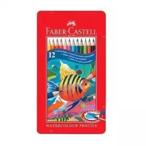 파버카스텔 수채색연필 12색 틴케이스 115929 적색케이스 6개입) 수채색연필 12색 틴케이스