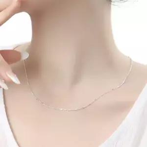 비쥬홀릭) 실버925 은도금 심플 레이어드 목걸이 패션목걸이 은목걸이 925목걸이