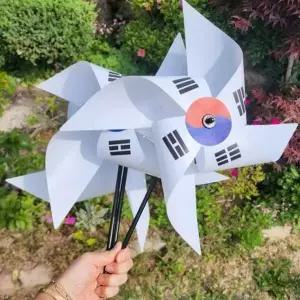 태극기 바람개비 조립식 집회 퀵보드 소품 자전거 유
