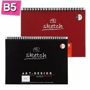 아트앤 S1011 검정 양장 스케치북 B5 튜닝 80장미술 전문가 화방용품 문구 그림 전문가용 준비물
