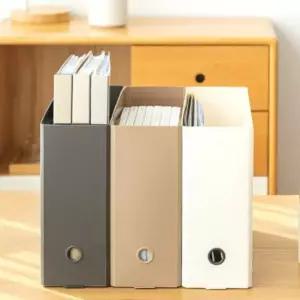 서류 보관함 A4 정리 문서 접이식 박스 베이지홀더 클리어화일 파일 케이스 용품 문서철