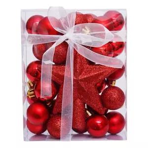 크리스마스 트리 장식볼 세트 30p 8종 레드소품 오너먼트 트리볼 장식품 인형 용품 성탄