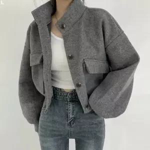 3컬러 여성 크롭 코트 LK-J041가을아우터 짧은 숏코트 여자 가오리핏 봄아우